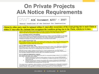 z
On Private Projects
AIA Notice Requirements
 