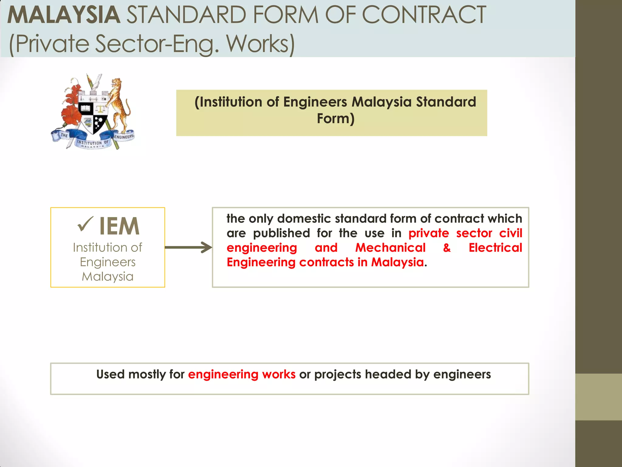 Construction Contract in Malaysia | PDF