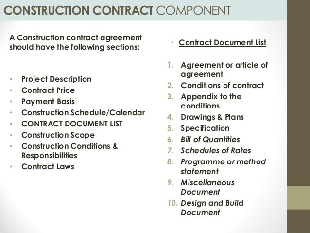 Construction Contract In Malaysia