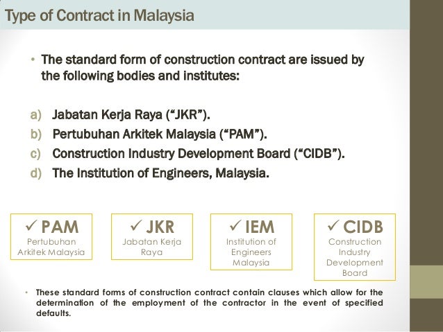 Construction Contract In Malaysia