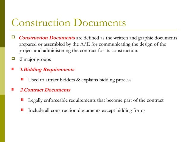 Construction contracts docuements_08092008 | PPT