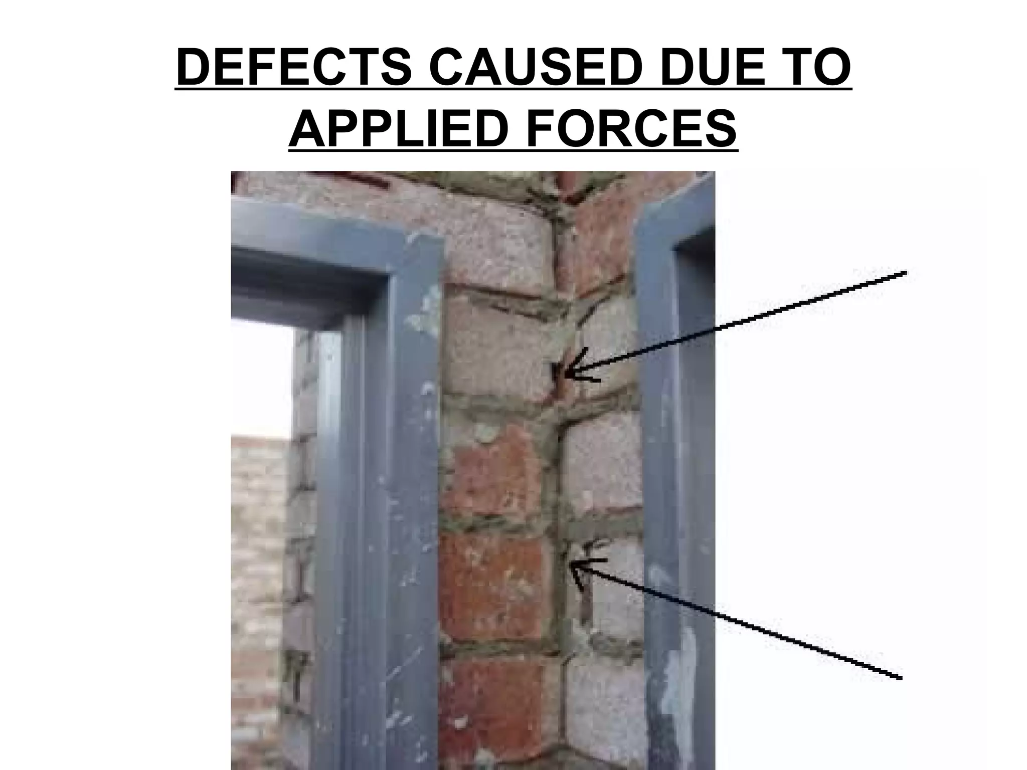 DEFECTS CAUSED DUE TO
APPLIED FORCES
 