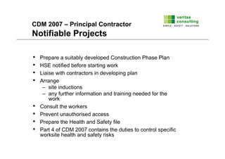 Construction Design And Management Regulations (Cdm2007) Presentation | PDF