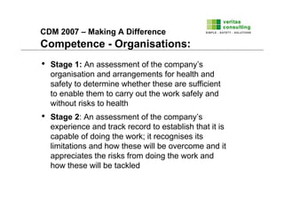 Construction Design And Management Regulations (Cdm2007) Presentation | PDF