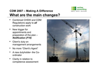 Construction Design And Management Regulations (Cdm2007) Presentation | PDF