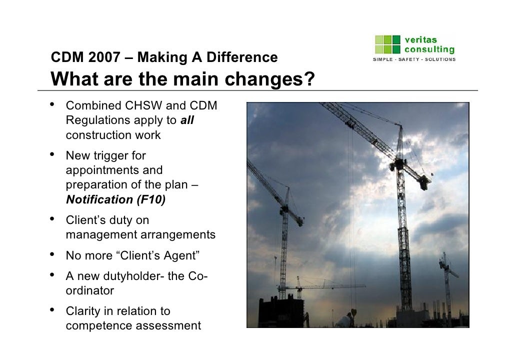 Construction Design And Management Regulations (Cdm2007 ...