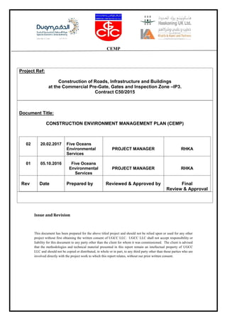 Comprehensive Construction Environmental Management Plan for Port of ...