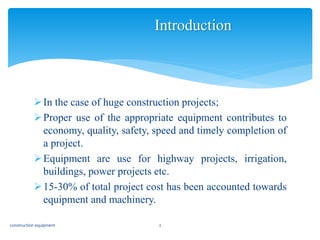 Construction equipment ppt | PPTX