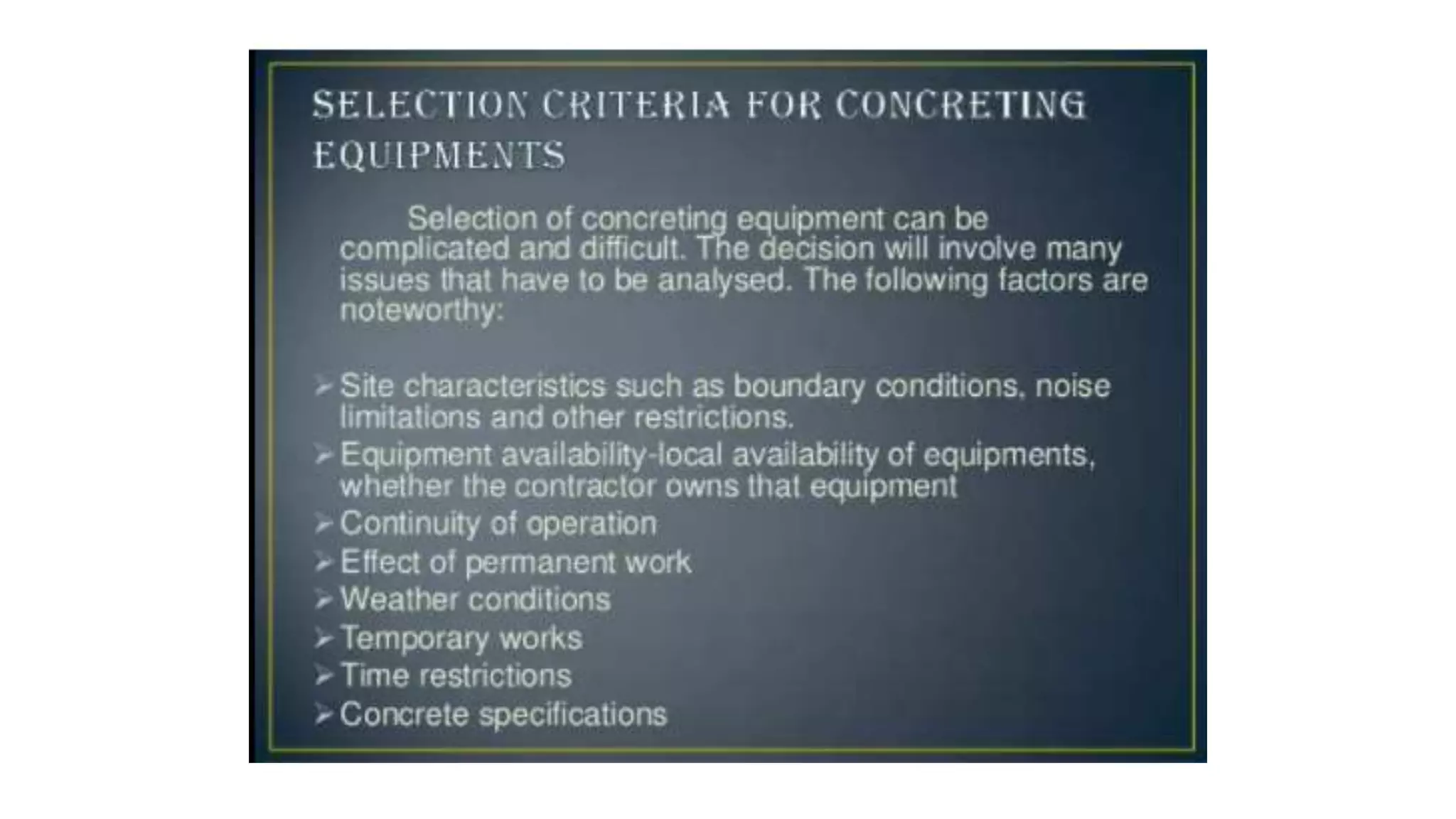 Construction equipment- classification, factors affecting its selection.pptx