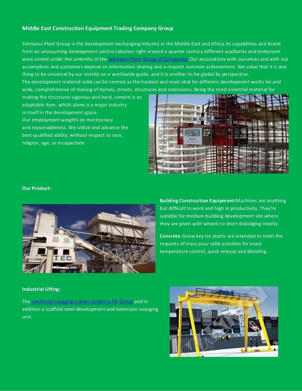 Construction Equipment Trading Company