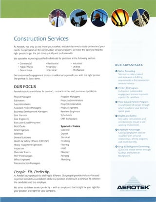 Construction &amp; Field Services Capabilities