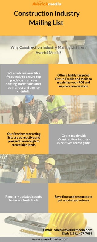 Construction industry mailing lists