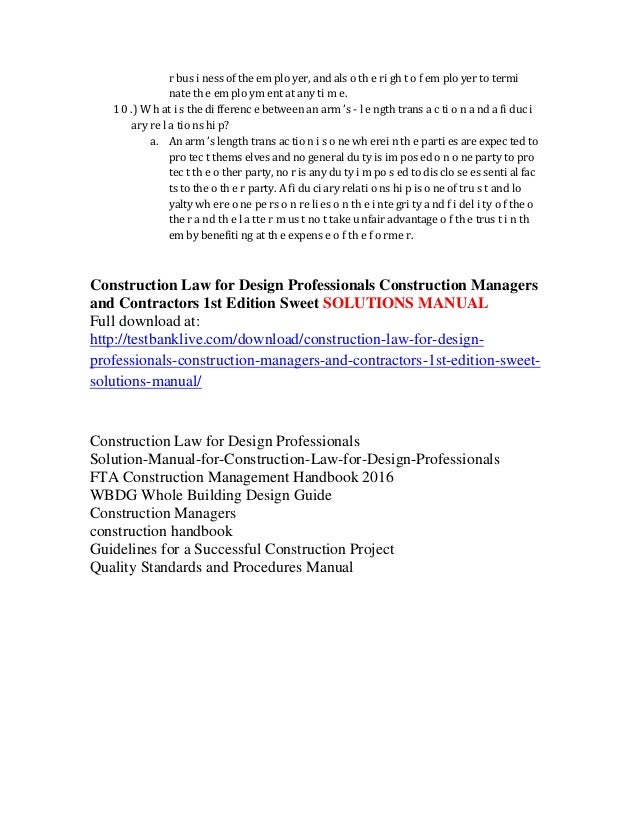 Construction Law For Design Professionals Construction