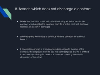 Construction Law - Remedies for Breach of Contract | PDF