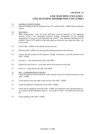 Construction manual for sub stations | PDF