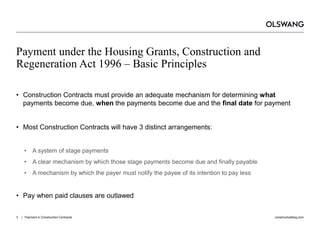 It Pays to Be Right: Payment in Construction Contracts | PPT