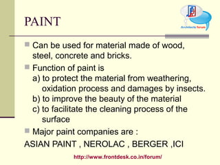 Construction material paint