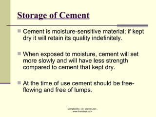 Construction material cement