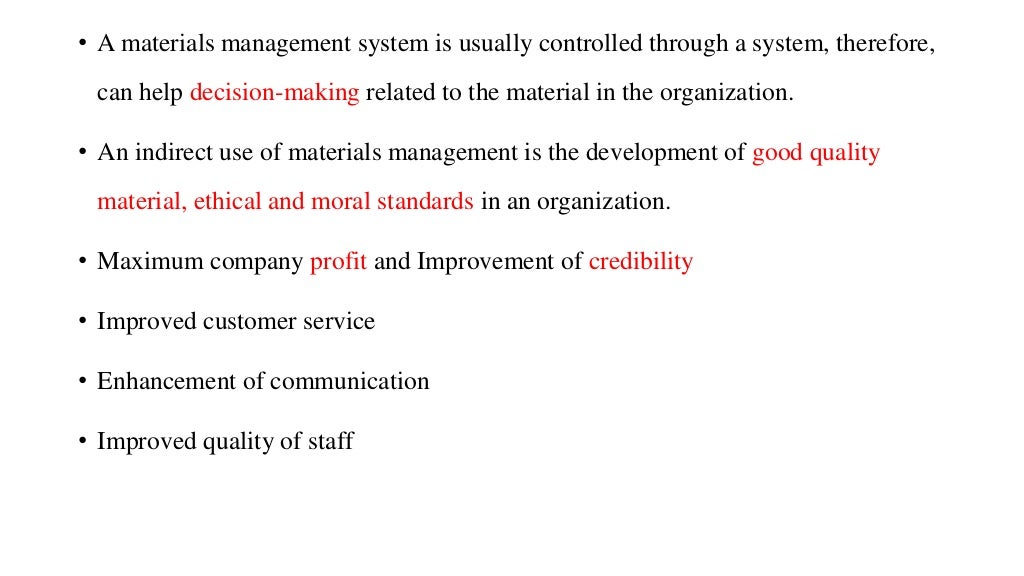 Construction Material Management