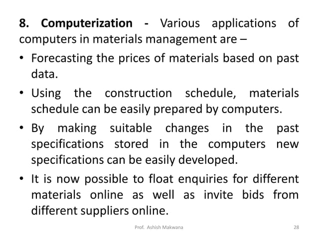 Construction material management_Construction Management (2180611 ...