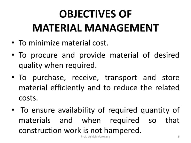 Construction material management_Construction Management (2180611 ...
