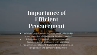 construction material procurement in India | PPT