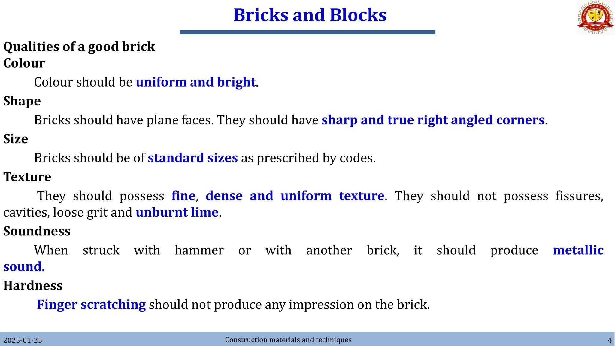Construction Materials with classifications and testing methods | PDF