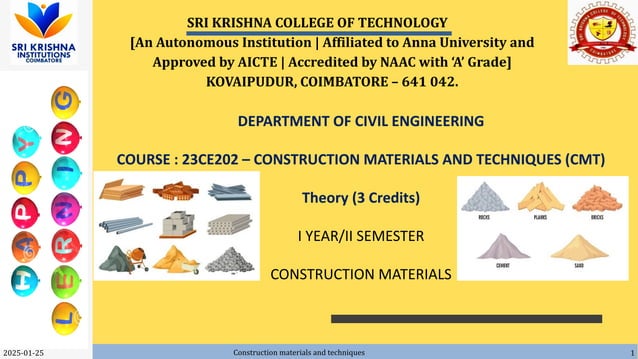 Construction Materials with classifications and testing methods | PDF