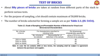 Construction Materials with classifications and testing methods | PDF