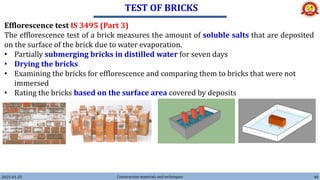 Construction Materials with classifications and testing methods | PDF