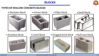 Construction Materials with classifications and testing methods | PDF