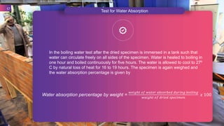 Container Boiling Absortion Test BRICKS - Construction materials and testing | PPTX