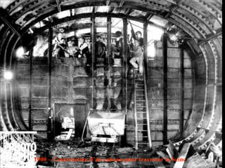 1900 – Construction d’un caisson pour traverser la Seine 