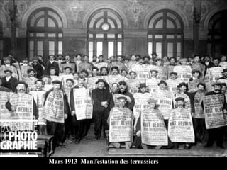 Mars 1913  Manifestation des terrassiers 