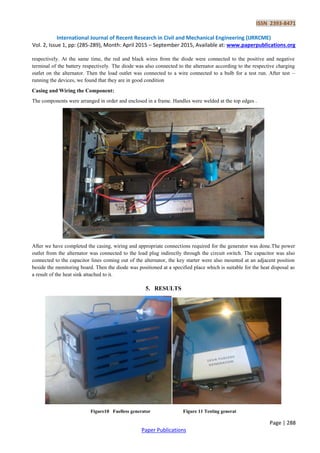 Construction of a Fuel less Generator | PDF
