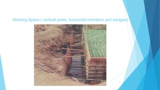 Working Space ( vertical posts, horizontal members and wedges)
29
 