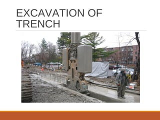 EXCAVATION OF
TRENCH
 
