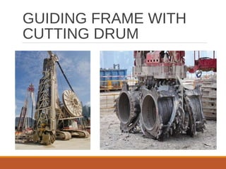 GUIDING FRAME WITH
CUTTING DRUM
 