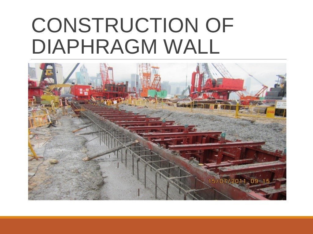 Construction of diaphragm wall