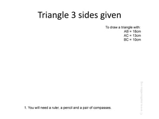 Triangle 3 sides given