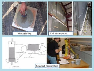 19
Grout fluidity Wick test-measure
Schupack pressure test
 