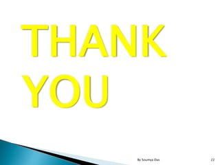 THANK
YOU
22By Soumya Das
 