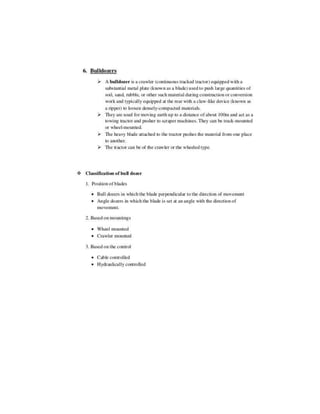 Construction plant and equipment notes