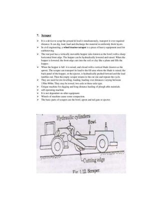 Construction plant and equipment notes
