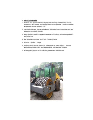 Construction plant and equipment notes