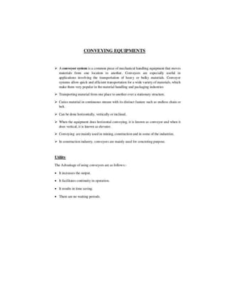 Construction plant and equipment notes