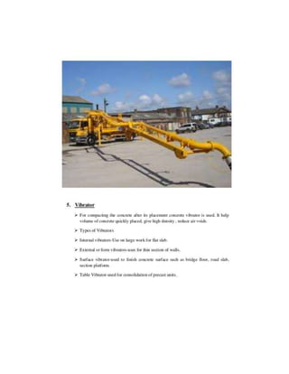Construction plant and equipment notes