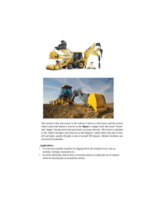 Construction plant and equipment notes