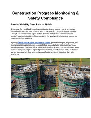 Construction Progress Monitoring & Safety Compliance | PDF