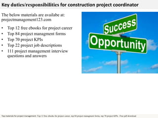 Construction Project Coordinator